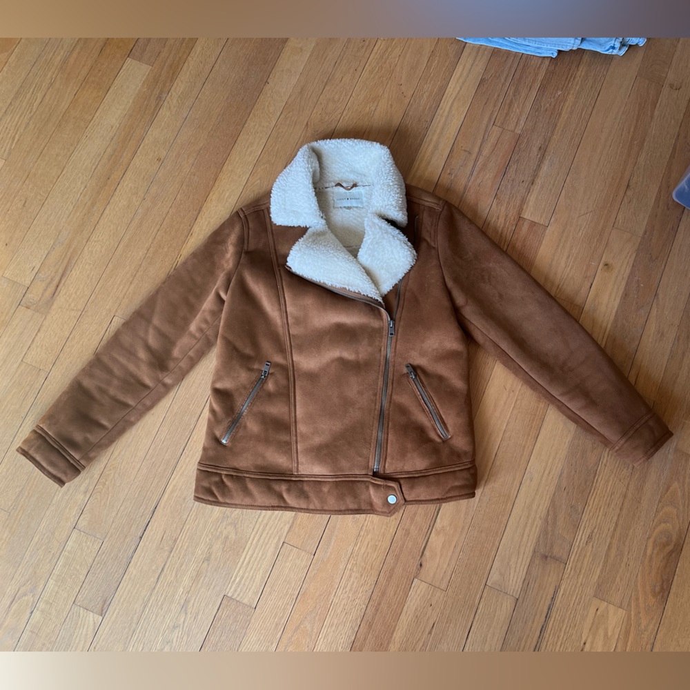 Lucky Brand Faux Shearling Moto Jacket